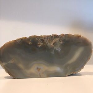 Blue-green stone slice